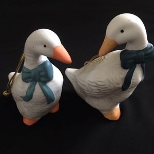 COPY - Vintage Pair of Ceramic Goose Ornaments